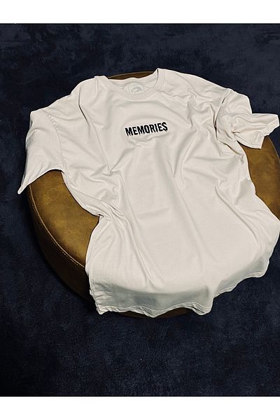 Spark Collection Memories 100% βαμβακερό μπλουζάκι Relax Mold Crew Neck Cream