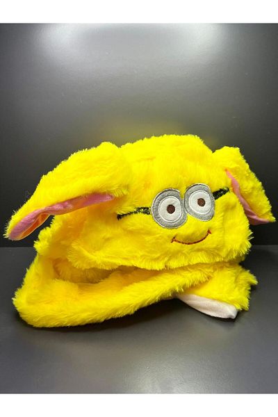 doğan hediyelik High Quality Plush Movable Moving Ears Rabbit Kids Hat Headphone