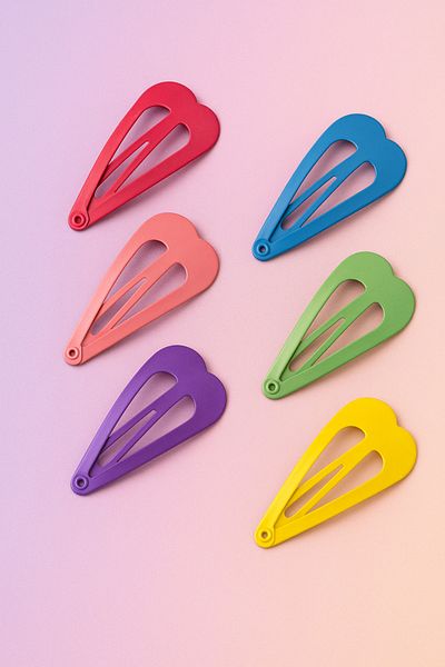 PREGIO Women's 6-Piece Colorful Snap Hair Clips