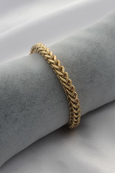 merland benvecocuk Steel Gold Color Thick Chain Model Women's Bracelet - Lisinya