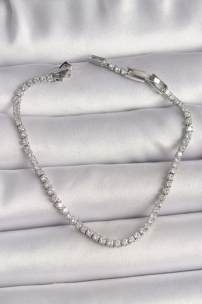 merland benvecocuk Brass Silver Color Waterway Zircon Stone Model Women's Bracelet - Lisinya