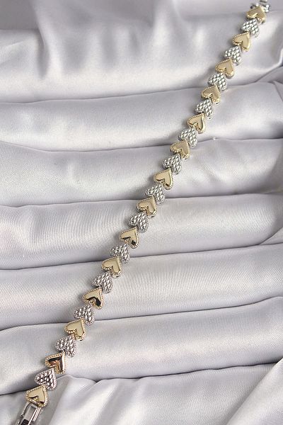 merland benvecocuk Brass Mix Color Zircon Stone Heart Model Vip Series Women's Bracelet - Lisinya