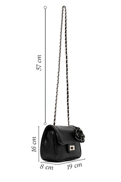Derimod Women's Black Long Strap Mini Classic Crossbody Bag 25Sbd275118