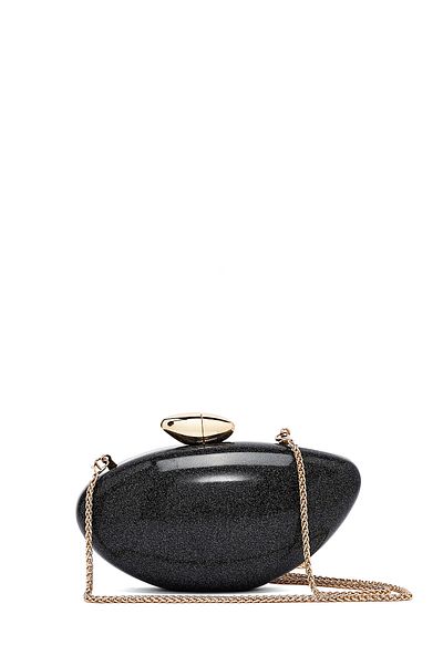 Derimod Women's Black Long Chain Strap Mini Evening Dress Box Bag 25Sbd2736Pv