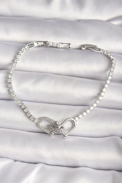 merland benvecocuk Brass Silver Color Waterway Zircon Stone Model Women's Bracelet - Lisinya