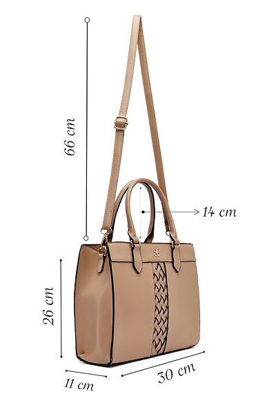 Derimod Women's Brown Long Strap Patterned Shoulder Bag 25Sbd264118