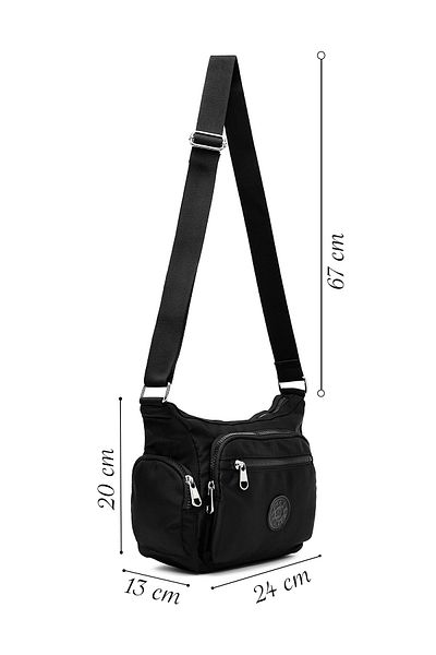 Derimod Women's Black Fabric Crossbody Bag 25Sbd27596F