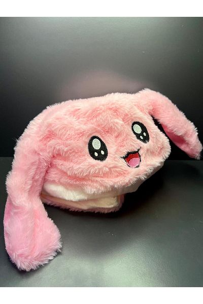 doğan hediyelik High Quality Plush Movable Moving Ears Rabbit Kids Hat Headphone