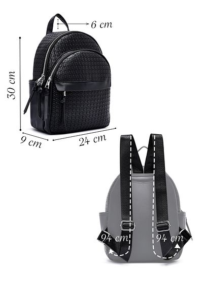 Derimod Women's Black Printed Backpack 25Sbd265226