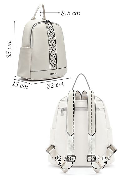 Derimod Women's Beige Patterned Backpack 25Sbd265118