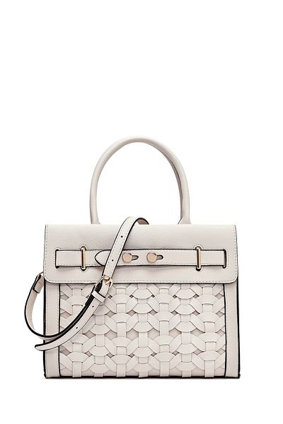 Derimod Women's Cream Long Strap Knitted Classic Shoulder Bag 25Sbd286429