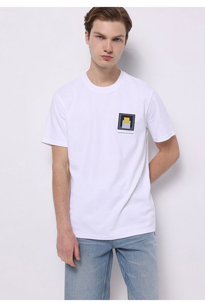 Colin's Regular Fit Round Neck Plain Men's White Short Sleeve T-Shirt