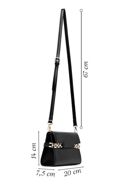 Derimod Women's Black Long Strap Classic Crossbody Bag 25Sbd262718