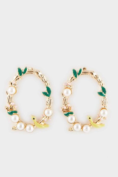 DeFacto Women's Pearl Detailed Earrings F0874Axns