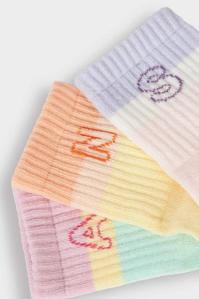 DeFacto Baby Girl Anti-Slip Sole 3-Piece Cotton Long Socks E4769A5Ns