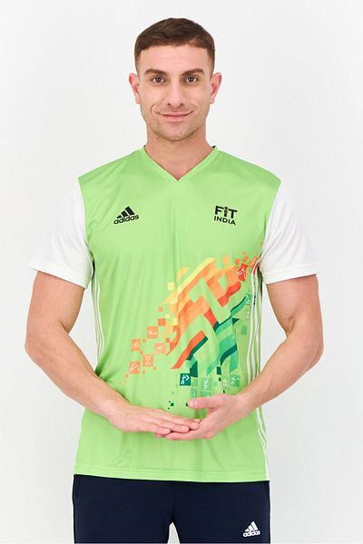 adidas Men Sportswear Fit Short Sleeve Hockey Jersey, Multicolor