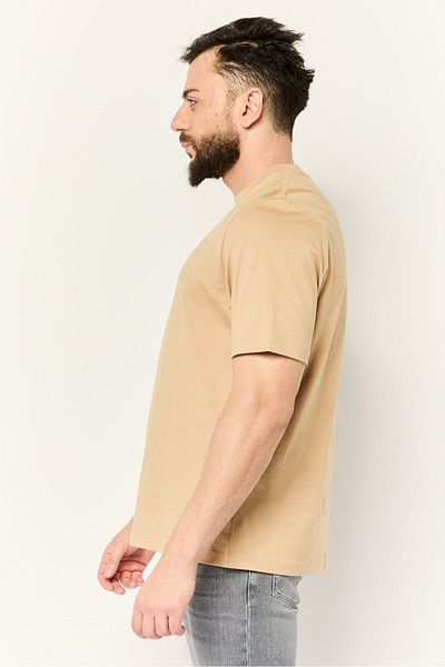Esprit Men Crew Neck Short Sleeve Graphic Print T-Shirt, Tan