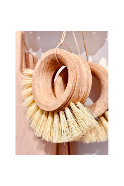 Arabamakss فرشاة غسيل الخضار والفواكه الخشبية