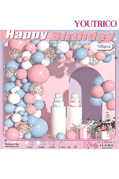 Youtrico Dreamy Macaron Balloon Garland - Pastel Colour Wedding Decoration
