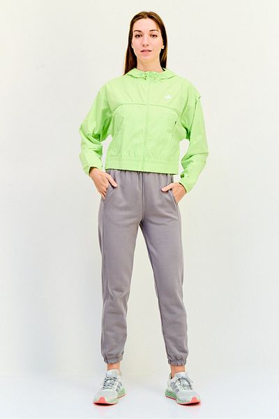 adidas Women Sportswear Fit Long Sleeve Outdoor Windbreaker Jacket, Lime Green