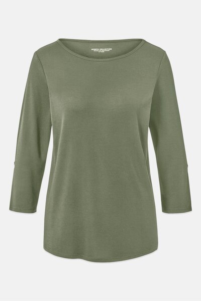 Tchibo Women Sportswear Fit Long Sleeve Outdoor T-Shirt, Sage Green