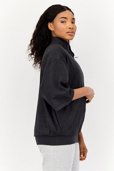 adidas Women Sportswear Fit Short Sleeve Outdoor Sweatshirt, Grey
