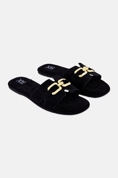 XTI Women Slip On Flats, Black