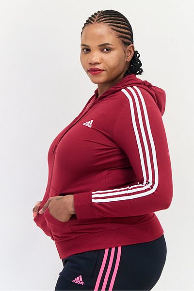 adidas Women Sportswear Fit Long Sleeve Outdoor Sweatshirt, Maroon