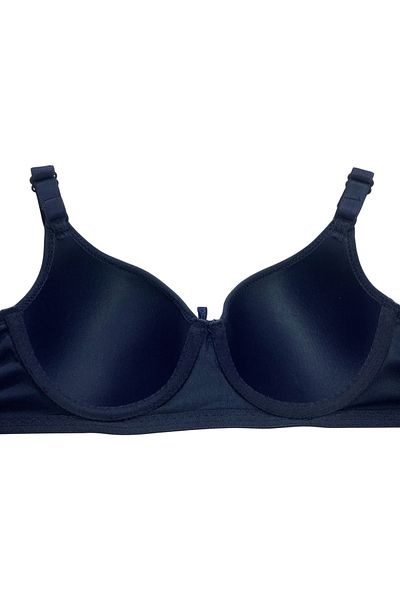 CHC Chocho Women's Underwire Unpadded Patterned Navy Blue Bra