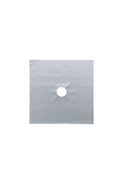 Generic NOSTIK 4-Piece Gas Cooker Protective Liner Grey 27 x 27cm