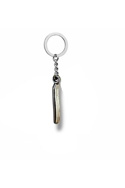 Herşey Nota Elif Letter Arabic Keychain – Metal Keychain with Zamak Plated Spiritual Figure