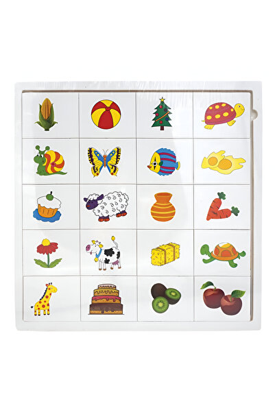 rexa لعبة مطابقة خشبية أ – لوحة ألغاز تعليمية للأطفال (30 × 30 سم)