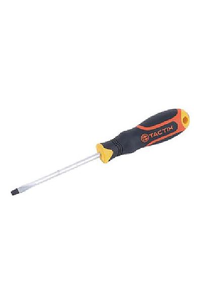 Generic مفك براغي مسطح غير قابل للانزلاق بطرف مغناطيسي متعدد الألوان 1/4 × 4 بوصة 205010