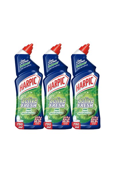 Harpic Pine Active Fresh Toilet Cleaner 3 x 750 ml
