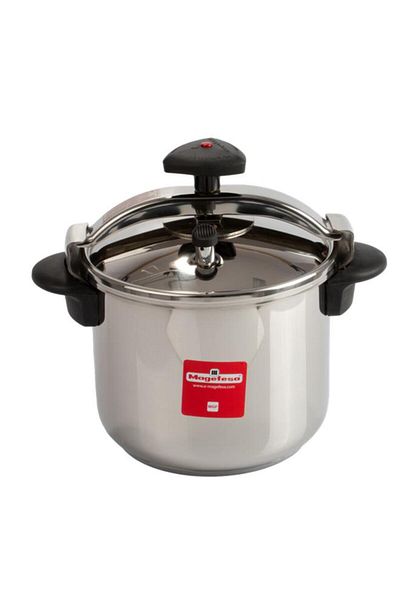 Generic Magefesa Pressure Cooker Silver and Black 10 Liter
