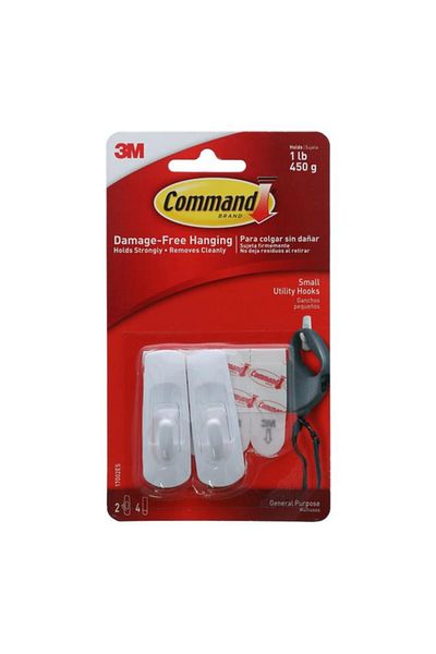 Generic Command 2-Piece Utility Hook White Small