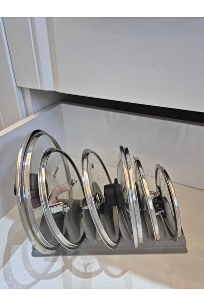 Gondol 8 BÖLMELİ TENCERE KAPAK DÜZENLEYİCİ-DAYANIKLI VE PRATİK MUTFAK ORGANİZERİ 29 X 8 CM