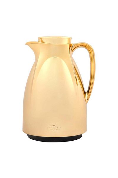 Generic Valk Double Wall Glass Anti-Leakage Wide Mouth Vacuum Flask Gold 1 Liter 04-367