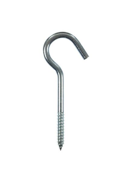 Generic ACE 2-Piece Zinc Plated Screw-In Steel Ceiling Hook Silver 4-9/16inch 5029434