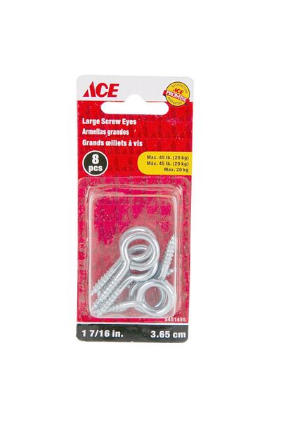 ACE Large Screw Eyes (3.65 cm, 8 pcs)