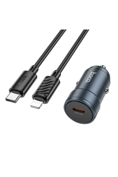 REDz Accessories Set încărcător auto pentru iPhone, Hoco Z57 + cablu Lightnin...