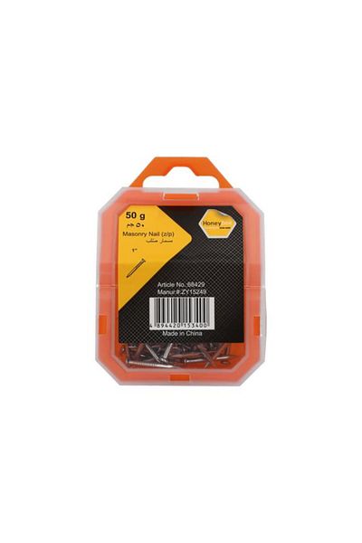 Generic مسمار بناء مطلي بالزنك مقاوم للتآكل من هني بي، فضي، مقاس 1 بوصة، ZY15249
