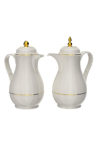 Generic Bien Servi High Quality Plastic Body Vacuum Flask Set White 1 Liter KC-10RFT/10RFC