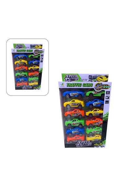 rexa Rally Speed City Traffic Pull Back Cars Playset