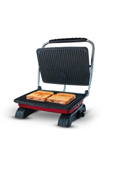 hilland Organik %100 Demir Döküm Plakalı Tost Makinesi - Temizleme Fırçası Hediyeli
