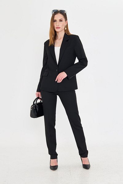 LOVELF Costum Polyviscon cu un singur buton negru