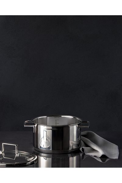 Madame Coco Elena Deep Pot - Steel - 20 cm