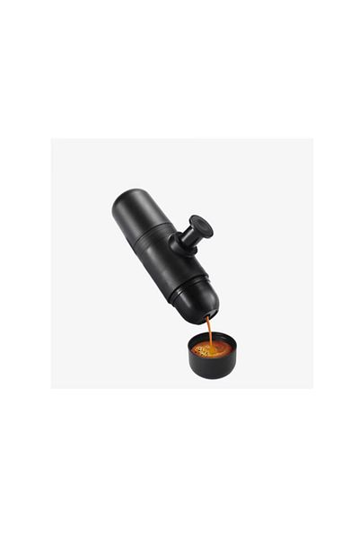 motor starter Mini espressor manual, portabil, Motor Starter, pentru cafea macinata, 175 x 70 x 60 mm, negru