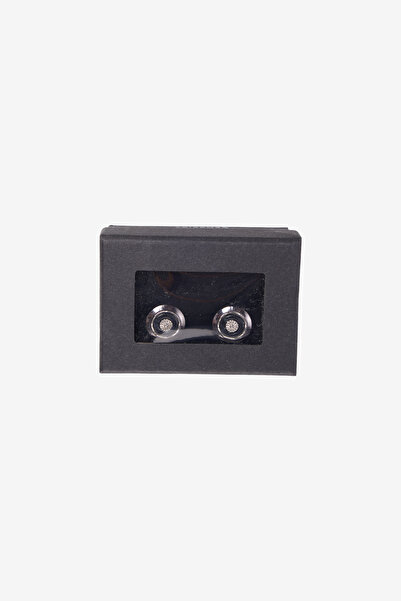 ALTINYILDIZ CLASSICS Erkek Siyah-Gümüş %100 Metal Kol Düğmesi
