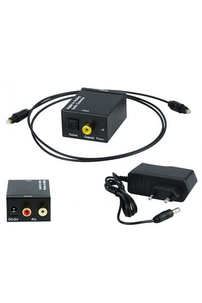 Blow Toslink to 2xRCA optical audio converter, Blow, Black